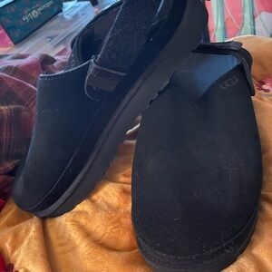 UGG Black Mules Comfortable Suede Clogs